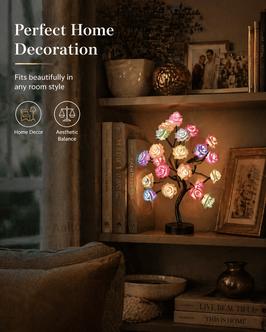 Romantic LED Rose Tree Light with Remote