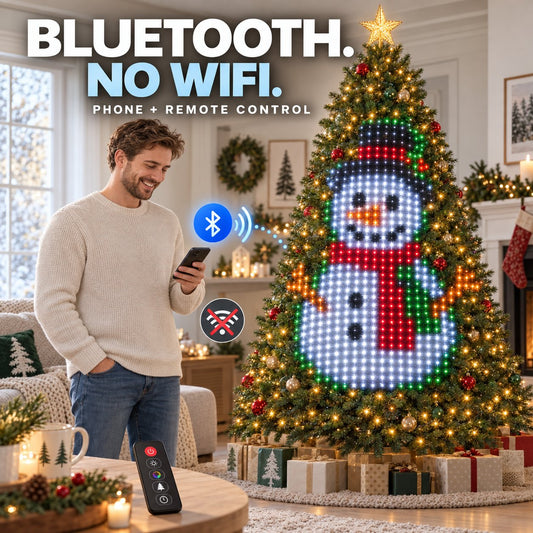 Smart Pixel Christmas Tree Lights | App Customizable Animated LED String Lights