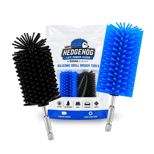 Hedgehog Silicone Pet Hair Drill Brush Set Drill-Powered Silicone Brushes for Pet Hair, Carpet & Upholstery
