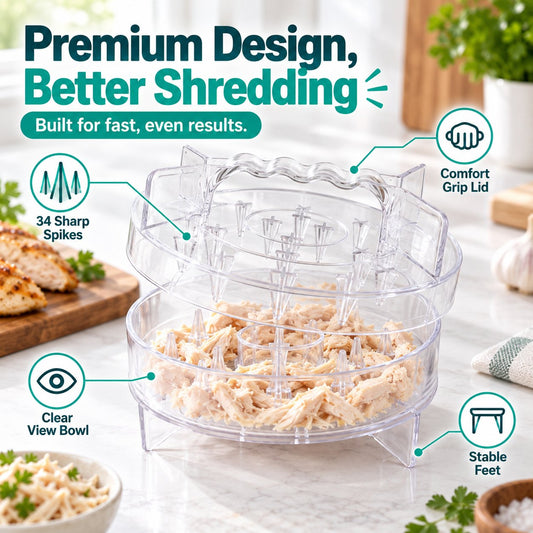 Chicken Shredder Tool Fast Handheld Meat Shredder for Chicken, Pork & More