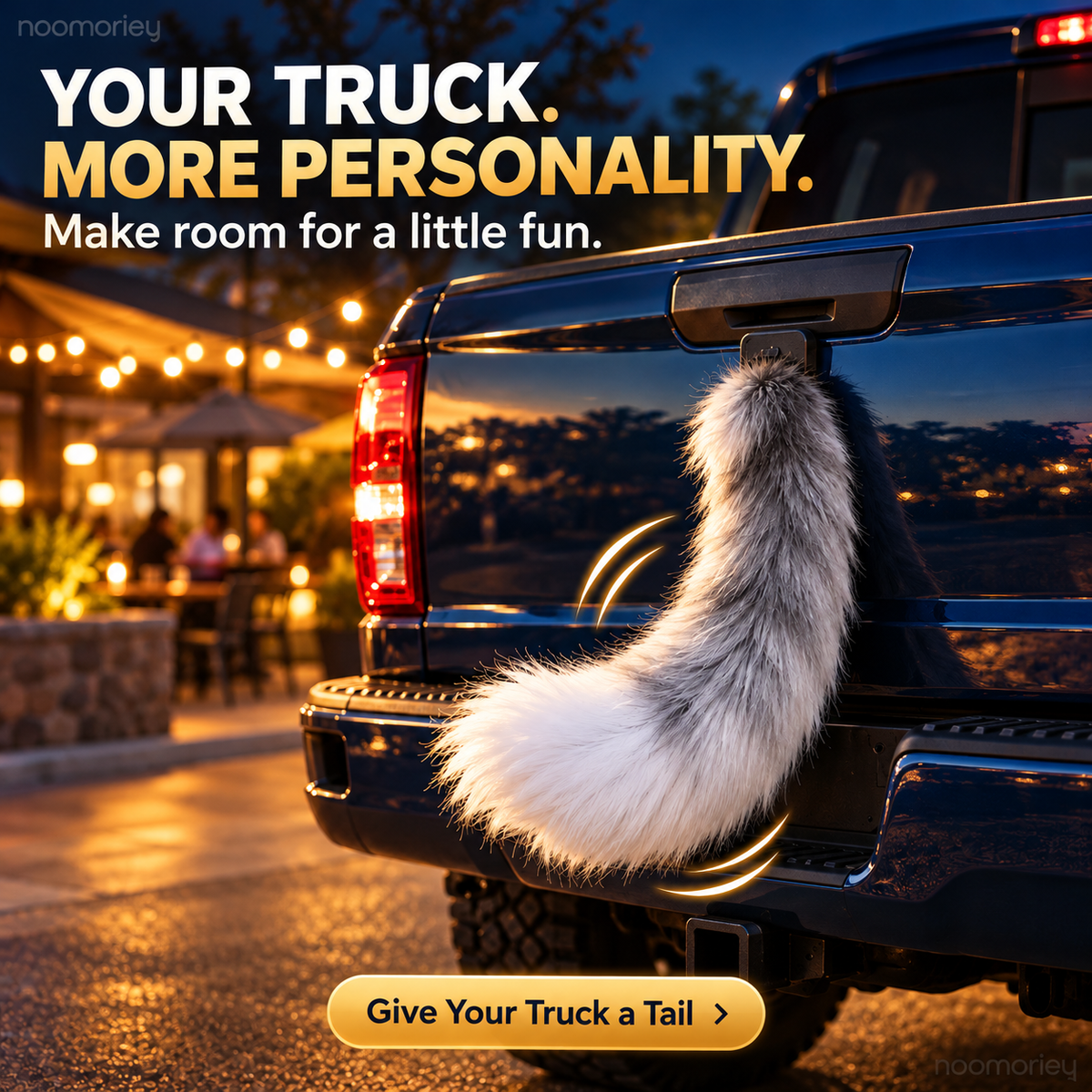 Wagging Truck Tail Fluffy Vehicle Decoration & Fun Gift for Truck Lovers