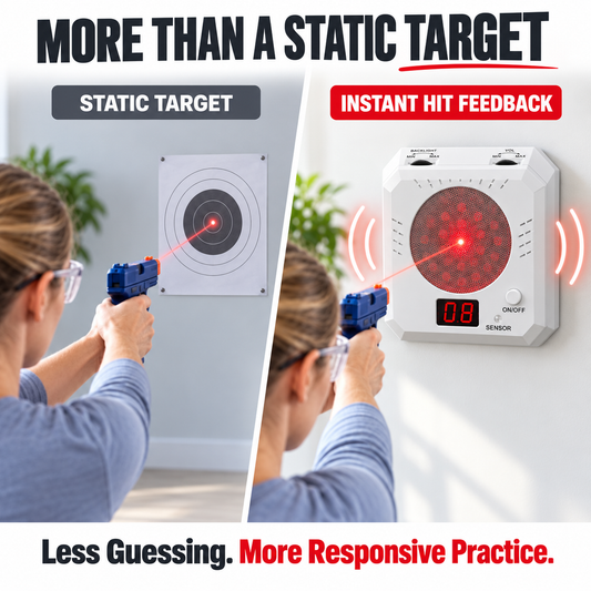 Rechargeable Electronic Laser Training Target with Instant Hit Feedback & Magnetic Mount