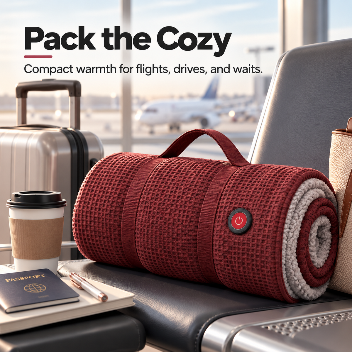 Wearable Heated Blanket Cozy Hands-Free Warmth