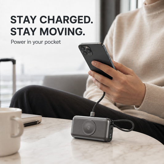 5000mAh 3-in-1 Magnetic Wireless Power Bank Fast Charging for iPhone, Apple Watch & AirPods