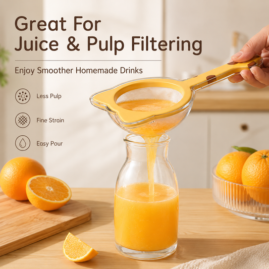 Cat Ear Fine Mesh Strainer Multi-Purpose Kitchen Filter for Coffee, Tea & Flour