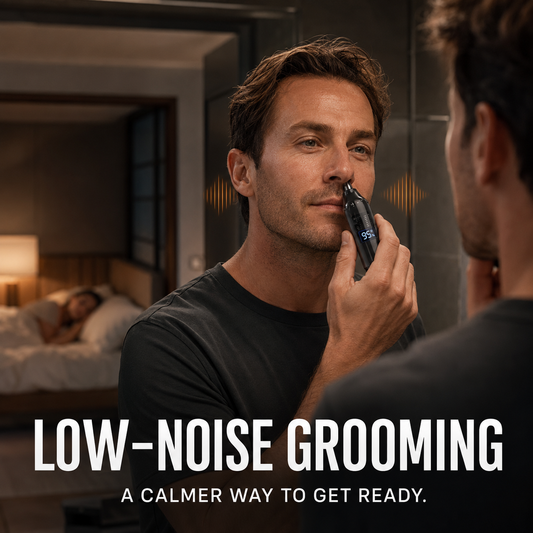 Professional Electric Nose & Ear Hair Trimmer | LED Display, Painless Nose
