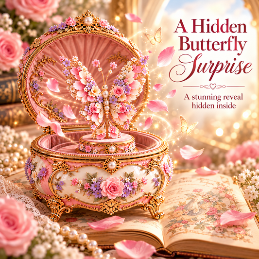 Floral Ballerina Music Box A Romantic Keepsake With a Magical Butterfly Reveal