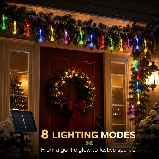 Holiday Lighted Garland Warm LED Christmas Decor For Home & Outdoor