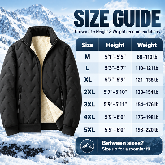 Winter Warm Fleece-Lined Thickened Jacket - Unisex