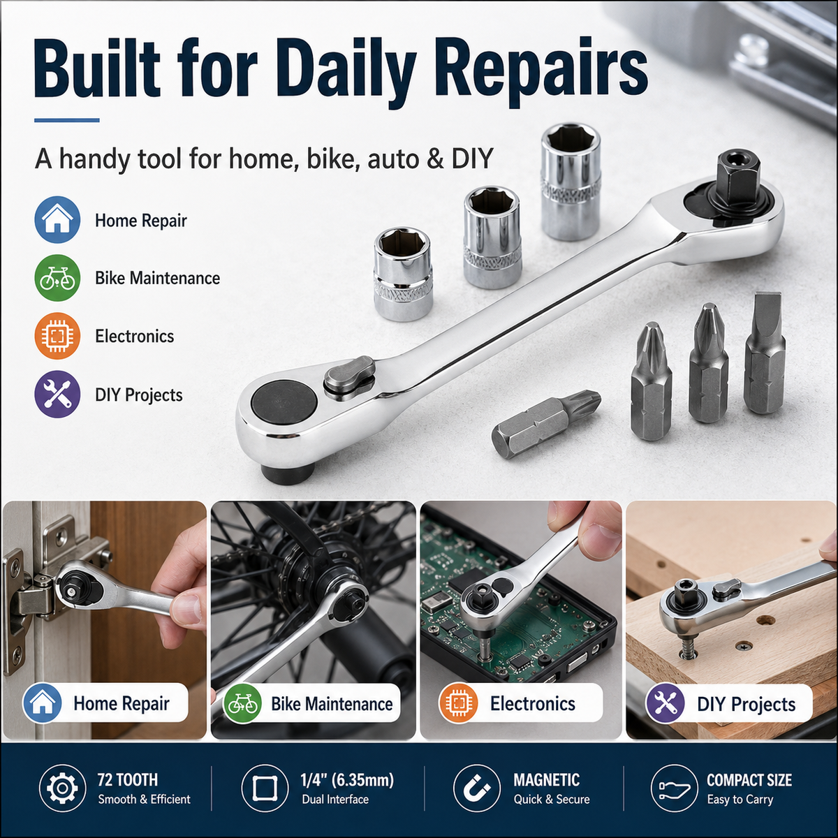 Mini Double End Ratchet Wrench
