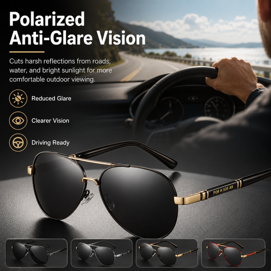 2 Pack Polarized Aviator Sunglasses Unisex