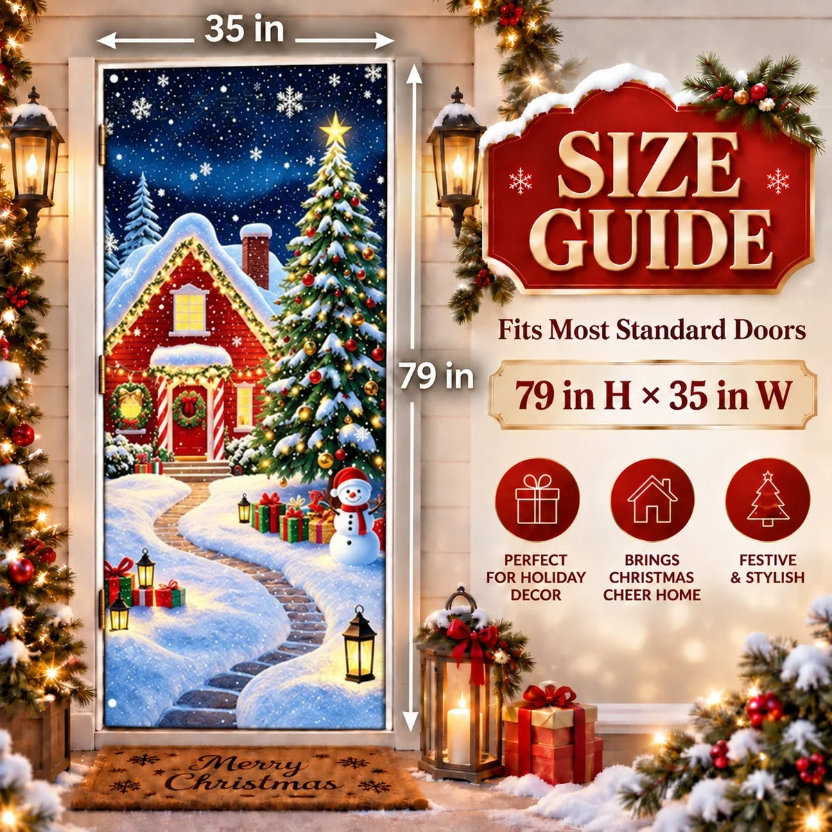 Magical Christmas Door Cover & Holiday Party Banner