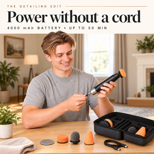 3-in-1 Cordless Car Polisher 12,000 RPM Rechargeable Polishing, Waxing & Sanding Tool