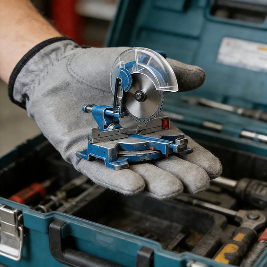 2-in-1 Mini Mitre Saw Keychain: Portable Cutting Tool + Collector's Item for Tool Enthusiasts