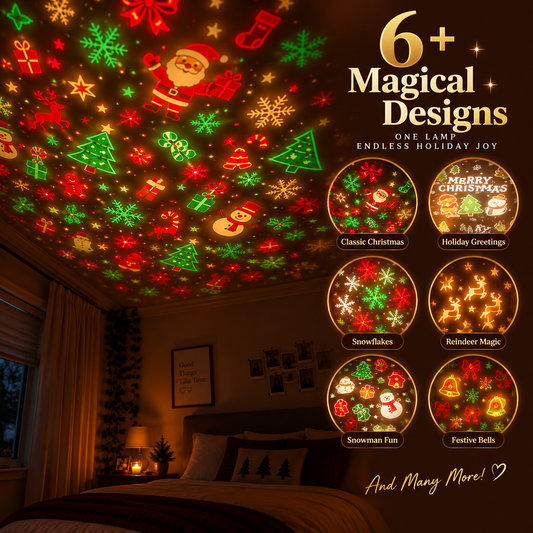 Instant Holiday Room Decor- Plug-In Christmas Tree Projection Night Light