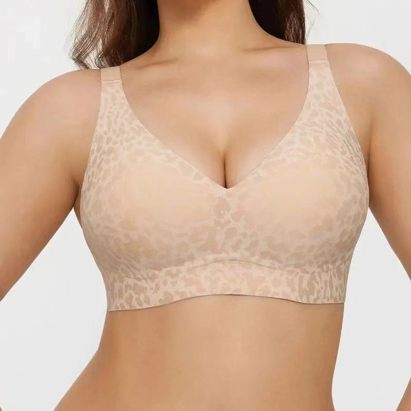Women Jelly Bras Wirefree Full Coverage No Underwire Everyday Bras Comfortable Wireless Padded Tshirt Bra
