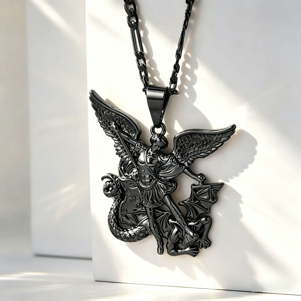 2026 Arrivals Tri-Tone Angel Guardian Pendant Necklace Elegant & symbolic Perfect for daily wear or gifting delicate