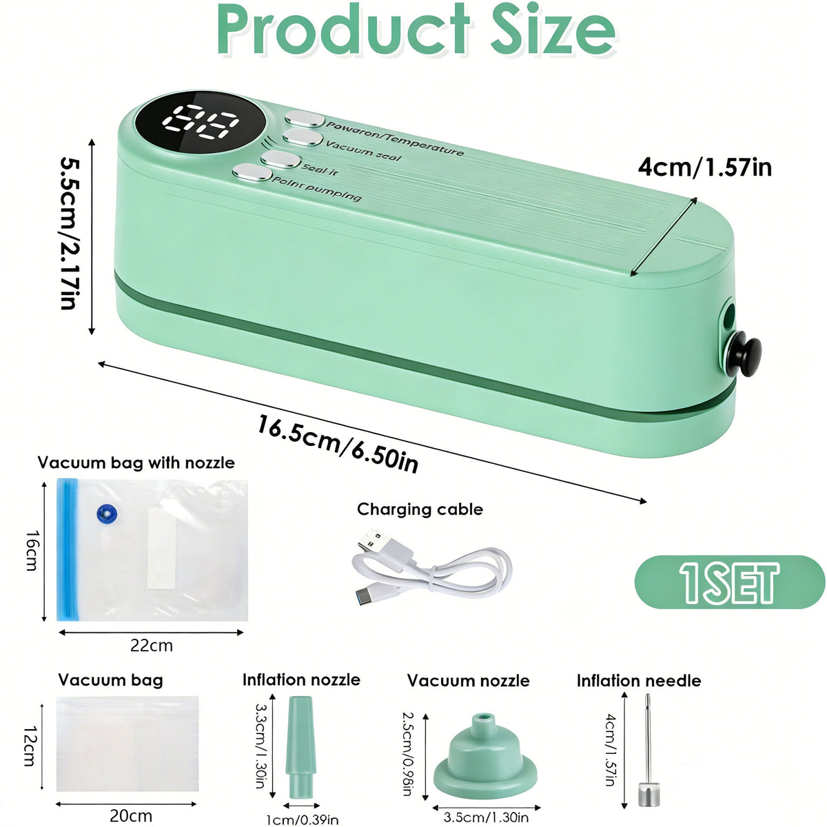 Mini Vacuum Bag Sealer Cordless Handheld Food Sealing Machine