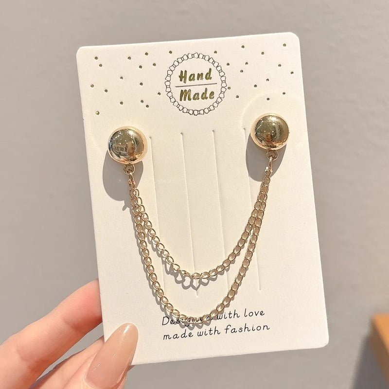 🔥2026 New Magnetic Chain Buckle for Pants Hem Fixing, Anti-Dragging, Clothing Shortening, and Decorative Hem Clips