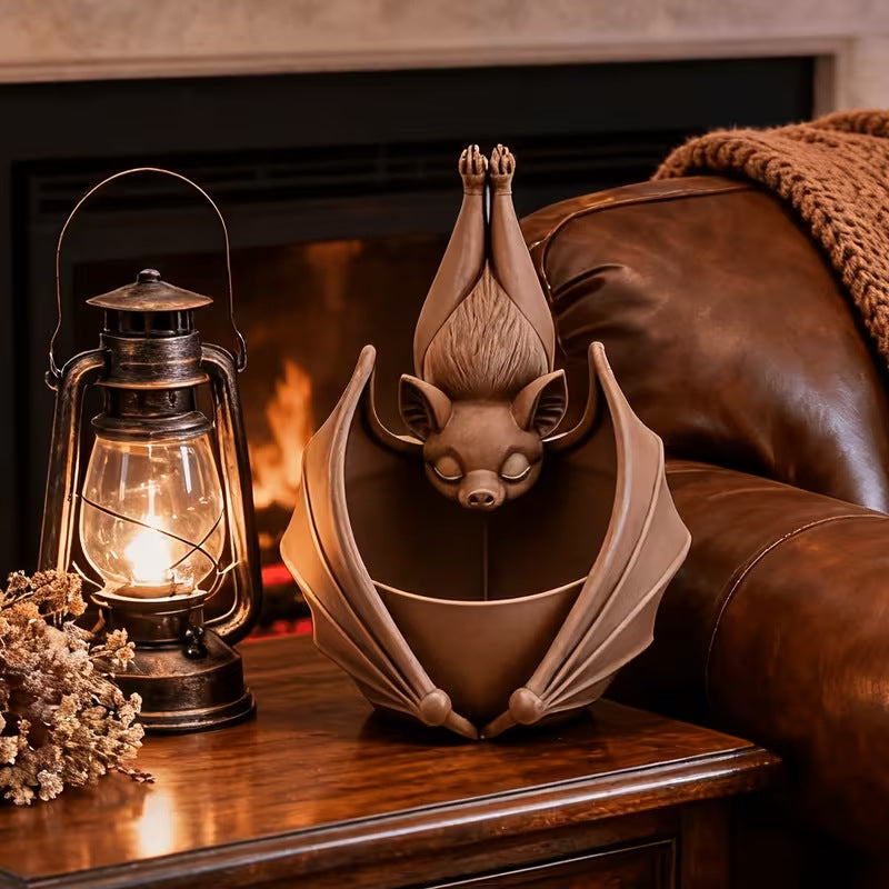 π¦ Hanging Bat Planter β Gothic Botanical Wall Decor
