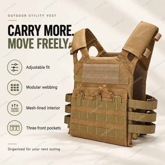 Lightweight Adjustable Utility Vest Outdoor Multi-Pocket Chest Bag