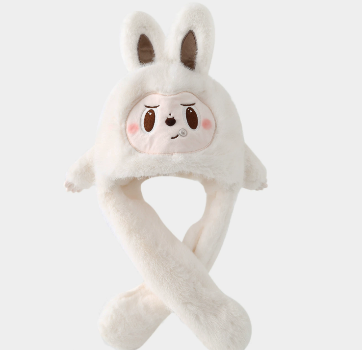 Plush Monster Hoodie Scarf