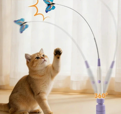 Spinning Butterfly Cat Wand