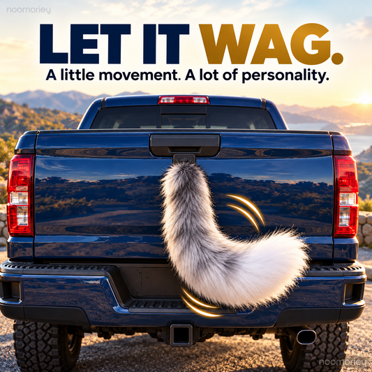 Wagging Truck Tail Fluffy Vehicle Decoration & Fun Gift for Truck Lovers