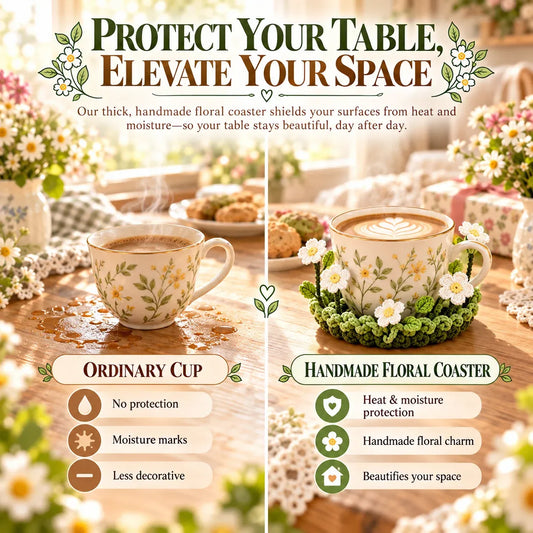 Handmade Floral Coaster