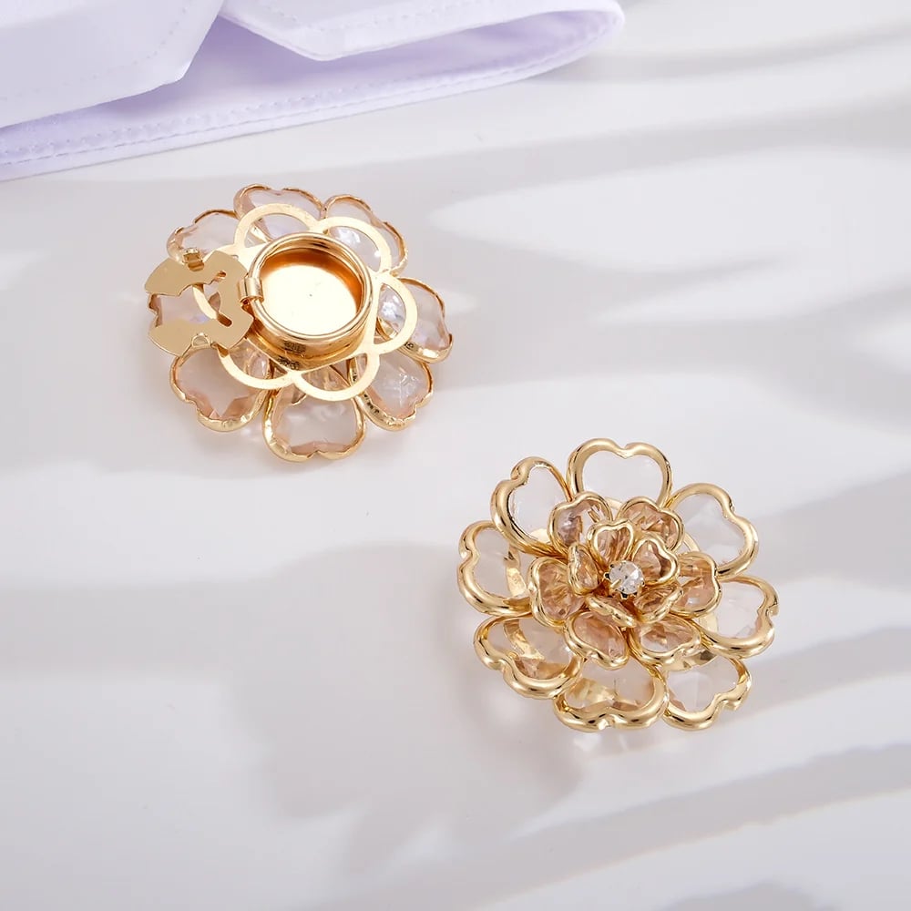 Flower Button Covers Instant No-Sew Shirt & Blouse Upgrade