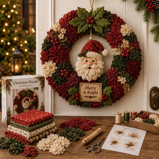Offer 3D Fabric Poke Christmas Wreath DIY Kit