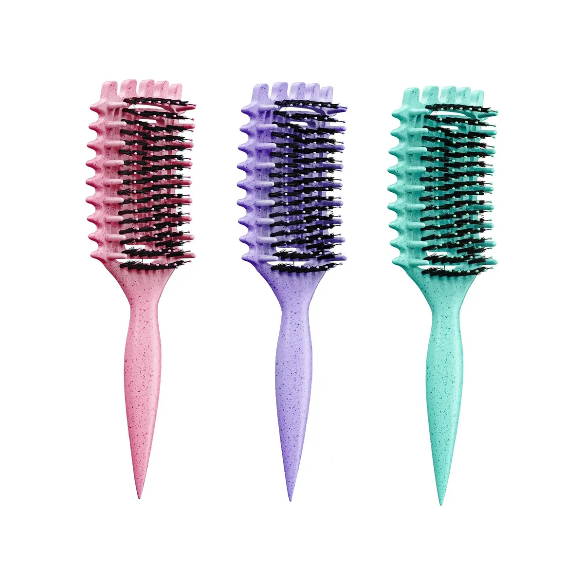 Defined Curl & Volume Styling Hair Brush 3-Side Clumping & Detangling Brush