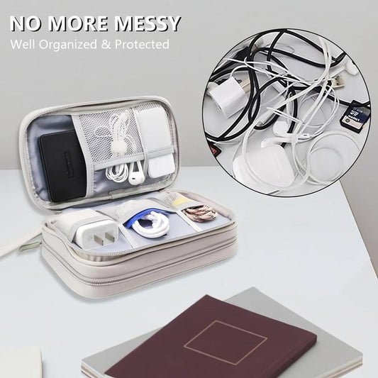 Don t Miss Out Travel Cable Organizer Pouch, Double Layers All-in-One Storage Bag for Cord