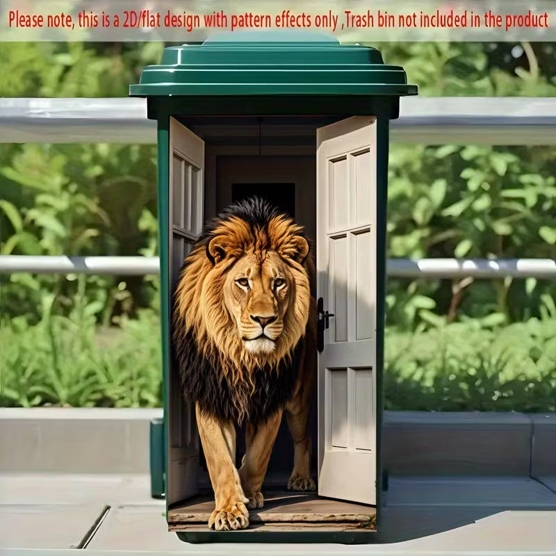 Creative Colourful Cartoon Trash Can Sticker, DIY Funny Bin Decal for Home Bathroom Kitchen&Brighten Your Community