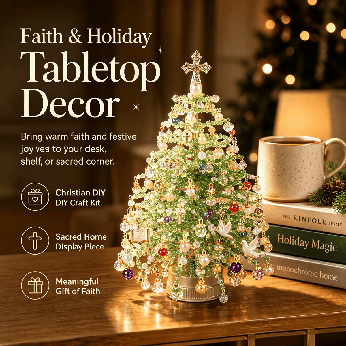 DIY Beaded Christmas Tree Kit Create Your Own Sparkling Holiday Decoration