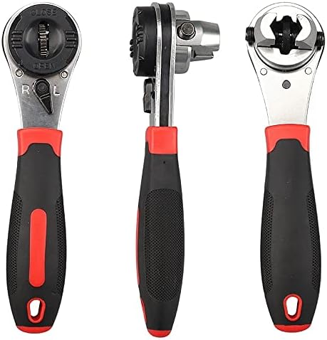 Adjustable Ratchet Wrench 6-22mm Heavy Duty CR-V Steel Repair Spanner