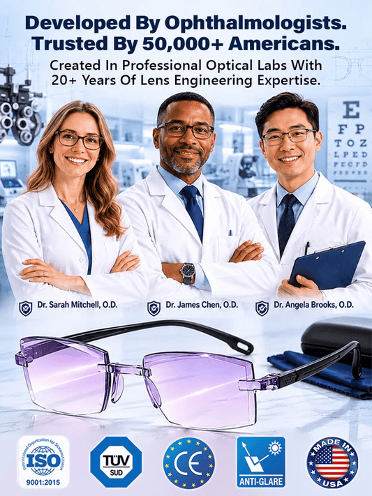 Rediscover Clear Vision – Smart Zoom Diamond-Cut Reading Glasses