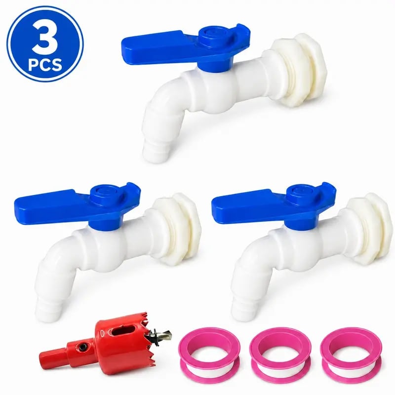 Rain Barrel Spigot Kit 1/2' PVC Faucet Set