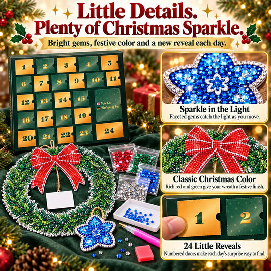 Beginner-Friendly 24-Day Diamond Art Wreath Advent Calendar Craft Your Christmas Countdown