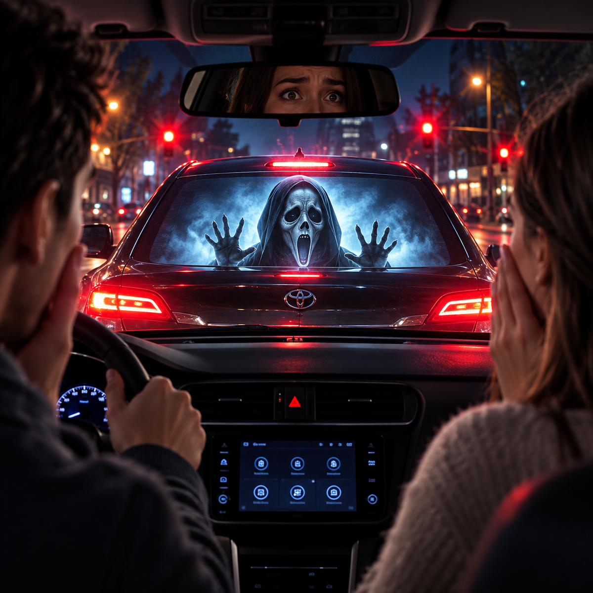 Halloween Car Window Projector USB-Powered Spooky Ghost Projection for Cars & Halloween Nights