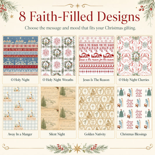 Jesus Is The Reason For The Season Christian Christmas Wrapping Paper
