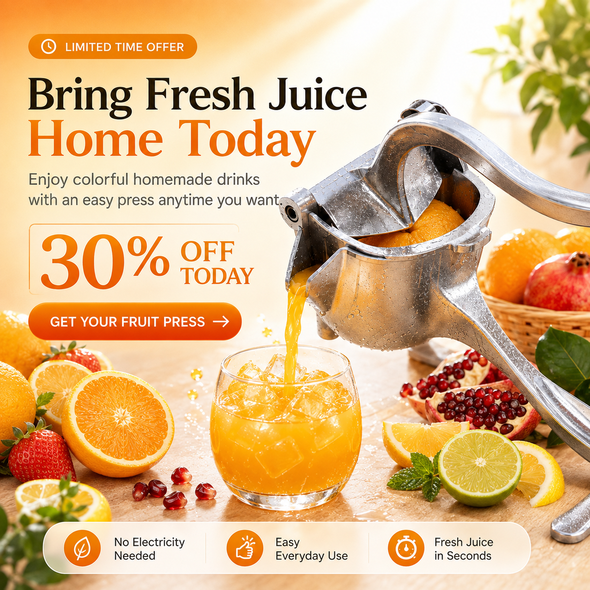 Fruit Juicer Ready to enjoy fresh juice anytime