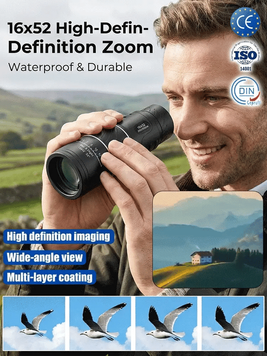 Recommended by mountain guides! 100x high-powered monoculars, IPX5 waterproof and fogproof