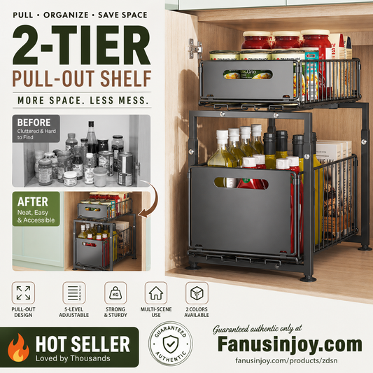 NOW! 2-Tier Pull-Out Shelf Expandable Under Sink Organizer