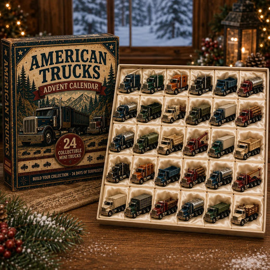 American Trucks Advent Calendar 2026 24 Days of Collectible Mini Truck Surprises, Acrylic Charms Blind Box