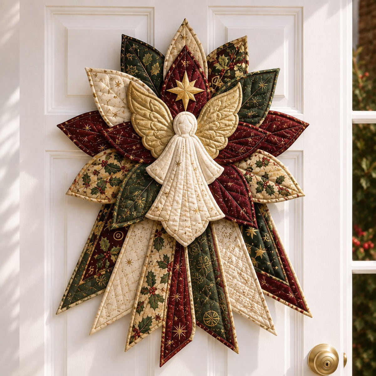 Holiday Celebration Festive Quilted Christmas Door Hanging DIY Sewing Kit
