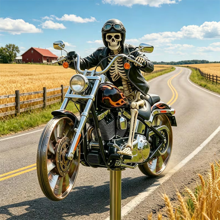 Skull Motorcycle Windmill Spinner