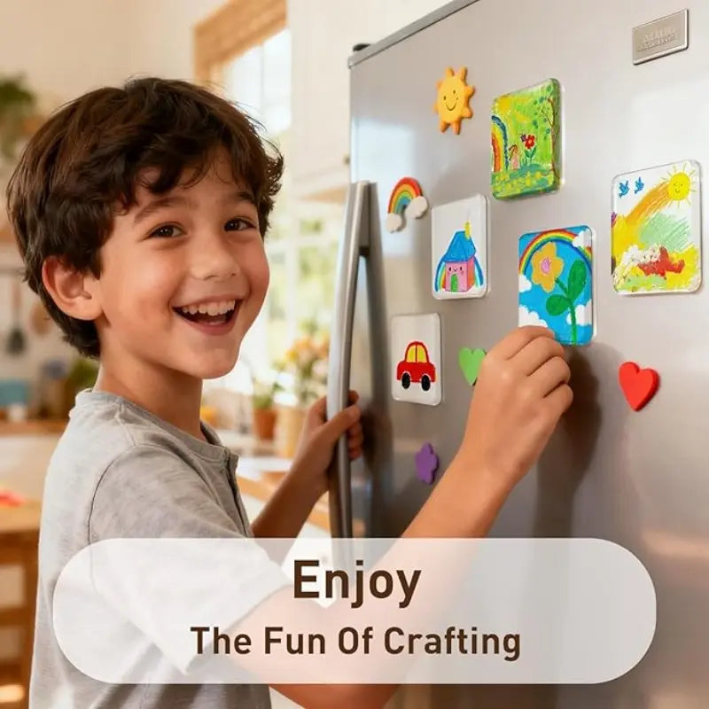 Blank Acrylic Fridge Magnets DIY Kit | 10 Pcs