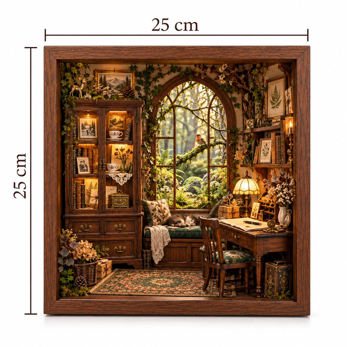 The Woodland Memory House 3D Handmade Heritage Shadow Box