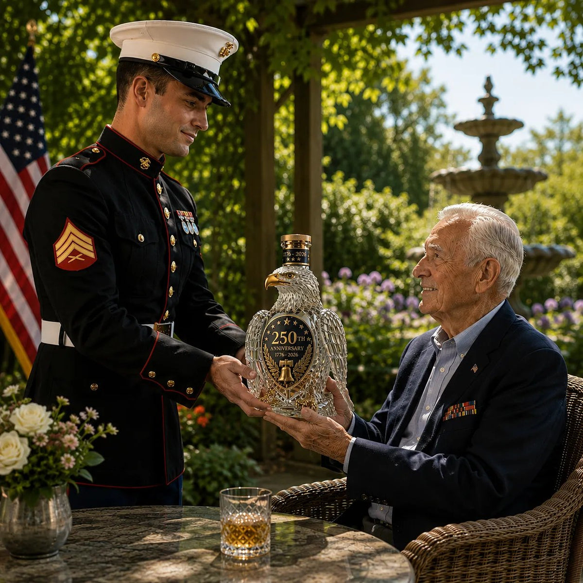 Hawk Whiskey Bottle -250th Anniversary Commemorative Bottle